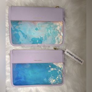 Stoney Clover Lane Iridescent Clear Flat Pouch - NWT